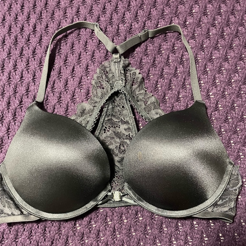 La SENZA Charcoal Grey Lace Detail Bra